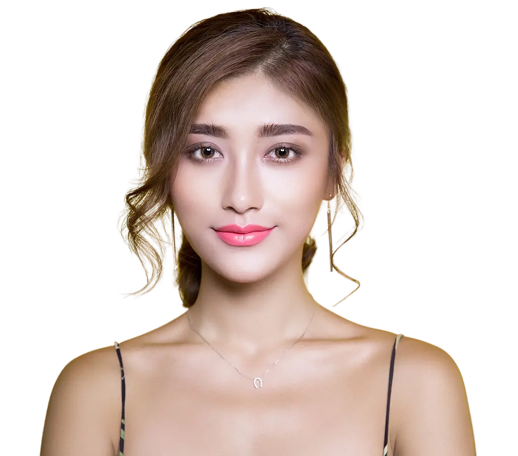 A woman with healthy skin.